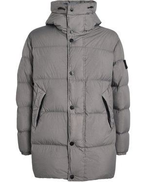 Stone Island Nylon Crinkle Reps Down Parka - Grey