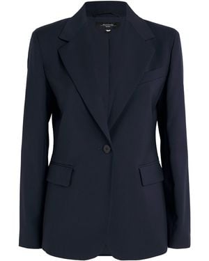 Weekend by Maxmara Virgin Wool Blazer - Blue