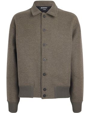 Jacquemus Wool Feltro Bomber Jacket - Green