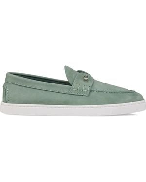 Christian Louboutin Chambeliboat Suede Loafers - Green