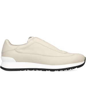 John Lobb Leather Lift Slip-On Trainers - White