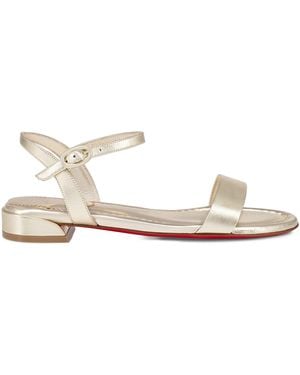 Christian Louboutin Sweet Jane Leather Sandals - Natural