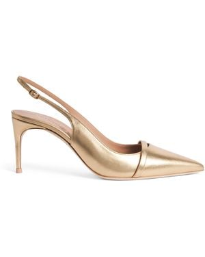 Malone Souliers X Harrods Metallic Leather Schiffer Slingback Pumps 70