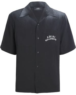 Amiri Hollywood Bowling Shirt - Black