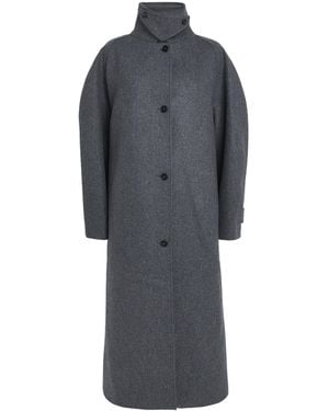 Jil Sander Wool-Blend Oversized Coat - Grey