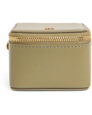Harrods Small Smooth Leather Trinket Box - Natural