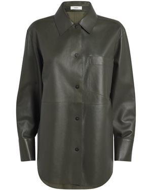 JOSEPH Leather Overshirt - Grey