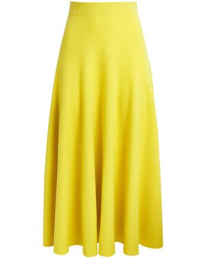 Gabriela Hearst Wool Cairan Maxi Skirt - Yellow