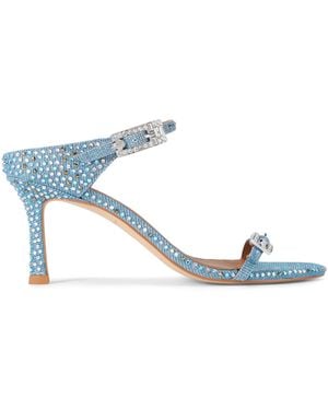 Kurt Geiger Embellished Strass Heeled Sandals 75 - Blue