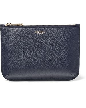 Aspinal of London Medium Leather Ella Pouch - Blue