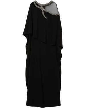 Marina Rinaldi X Tony Ward Embellished-Neck Maxi Dress - Black