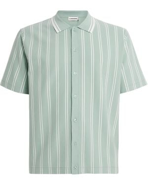 J.Lindeberg Stripe Rue Short-Sleeve Shirt - Green