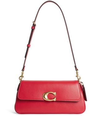 COACH Leather Jet Shoulder Bag - Red
