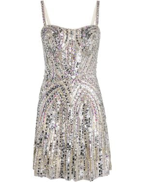 Jenny Packham Sequin Embellished Rebecca Mini Dress - Gray