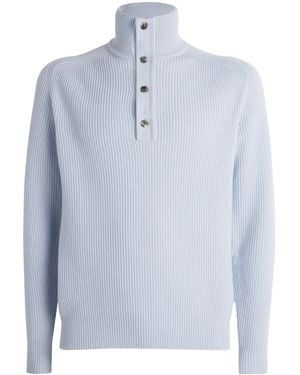 Jacob Cohen Cashmere Funnel-Neck Jumper - Blue