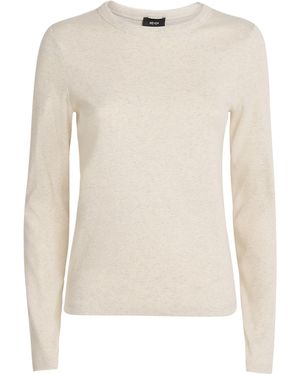 ME+EM Cotton-Blend Ribbed Top - Natural