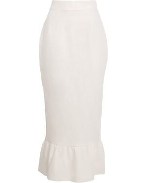 Posse Linen Matilda Midi Skirt - White