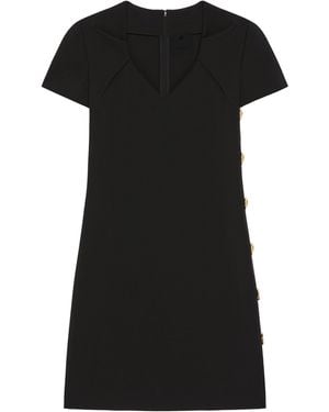 Givenchy Punto Milano Side-Button Mini Dress - Black