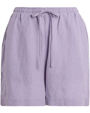Barbour Linen Oakley Shorts - Purple