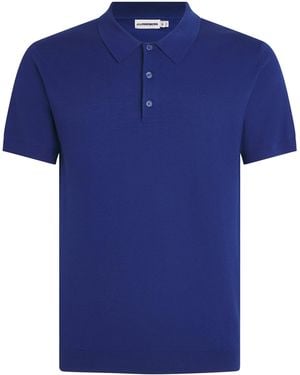 J.Lindeberg Knitted Ridge Polo Shirt - Blue