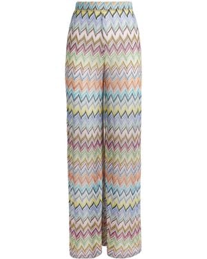 Missoni Zigzag Wide-Leg Pants - Multicolor