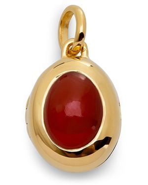 Monica Vinader Vermeil And Onyx January Birthstone Locket - Red