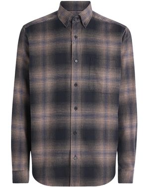 Eton Flannel Check Shirt - Grey