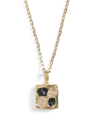 The Ouze And Sapphire Scatter Necklace - Metallic