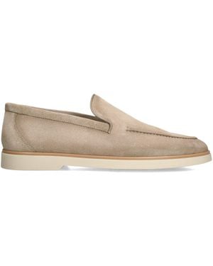 Magnanni Suede Calpe Loafers - Natural