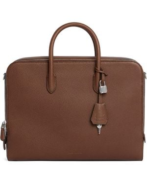 dunhill Leather Bourdon 38 Briefcase - Brown