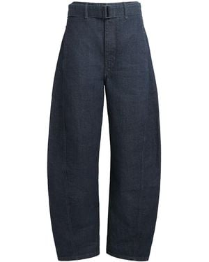 Lemaire Twisted Belted Jeans - Blue