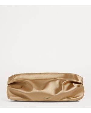 Rodo Satin Clutch Bag - Natural