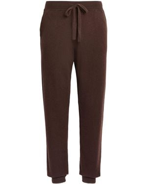Allude Virgin Wool-Cashmere Joggers - Brown