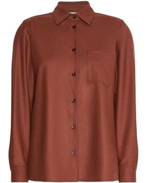 Max Mara Cashmere-Blend Shirt - Brown