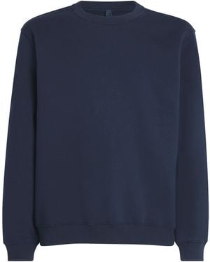 Skims Fleece Lounge Crew-Neck Sweatshirt - Blue