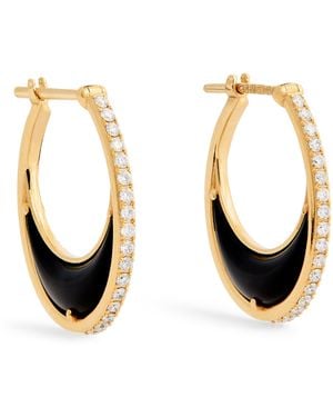 L'Atelier Nawbar And Diamond Bloop Moon N*93 Hoop Earrings - Metallic
