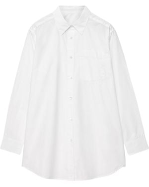 AllSaints Organic Cotton Oversized Kaia Shirt - White