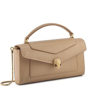 BVLGARI Serpenti Forever Cross-Body Phone Bag - Natural
