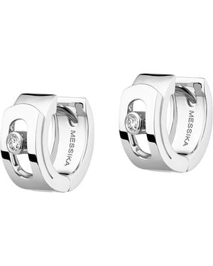 Messika Move Noa And Diamond Hoop Earrings - Metallic