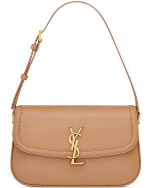 Saint Laurent Medium Solferino Shoulder Bag - Natural