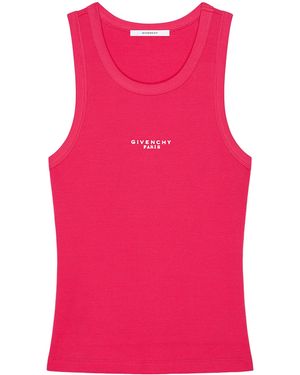 Givenchy Stretch-Cotton Logo Tank Top - Pink