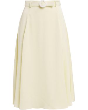 Edeline Lee Textured A-Line Midi Skirt - Natural