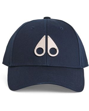 Moose Knuckles Cotton Logo Baseball Cap - Blue