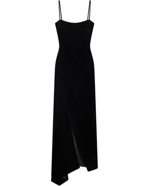 Givenchy Velvet Slash Maxi Dress - Black