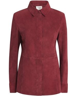 FRAME The Suede Shirt - Red