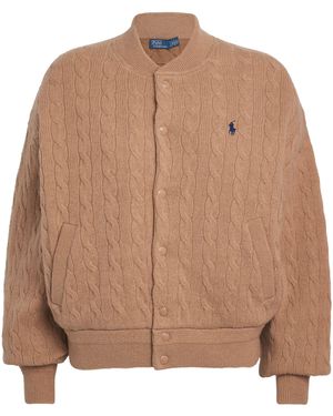 Polo Ralph Lauren Wool-Cashmere Bomber Jacket - Brown