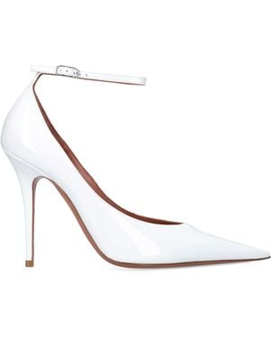 AMINA MUADDI Patent Leather Anok Court Shoes 105 - White