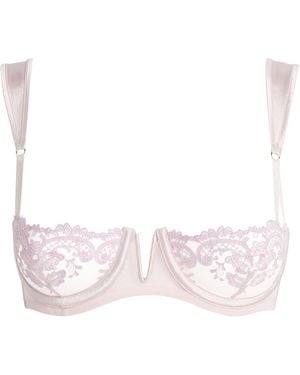 Kiki de Montparnasse Lace Juliette Balconette Bra - Pink