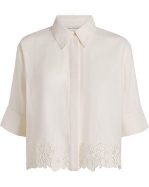 Camilla & Marc Linen-Blend Chara Cropped Shirt - White