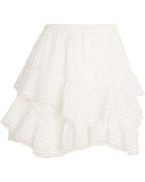Isabel Marant Cotton Frilled Gisele Shorts - White